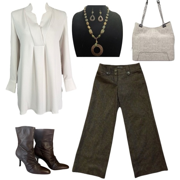 Gianni Bini Wynona Brown Leather Stiletto Heel Ankle Boots sz 8M - Picture 12 of 15